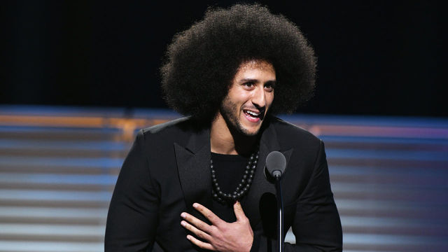 NEW YORK, NY - DECEMBER 05: Colin Kaepernick receives the SI Muhammad Ali Legacy Award during SPORTS ILLUSTRATED 2017 Sportsperson of the Year Show on December 5, 2017 at Barclays Center in New York City. Tune in to NBCSN on December 8 at 8 p.m. ET or Univision Deportes Network on December 9 at 8 p.m. ET to watch the one hour SPORTS ILLUSTRATED Sportsperson of the Year special.