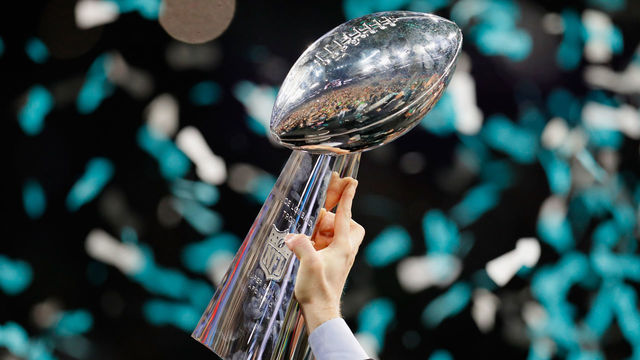 MINNEAPOLIS, MN - FEBRUARY 04: A view of the Vince Lombardi trophy after the Philadelphia Eagles 41-33 victory over the New England Patriots in Super Bowl LII at U.S. Bank Stadium on February 4, 2018 in Minneapolis, Minnesota. The Philadelphia Eagles defeated the New England Patriots 41-33.