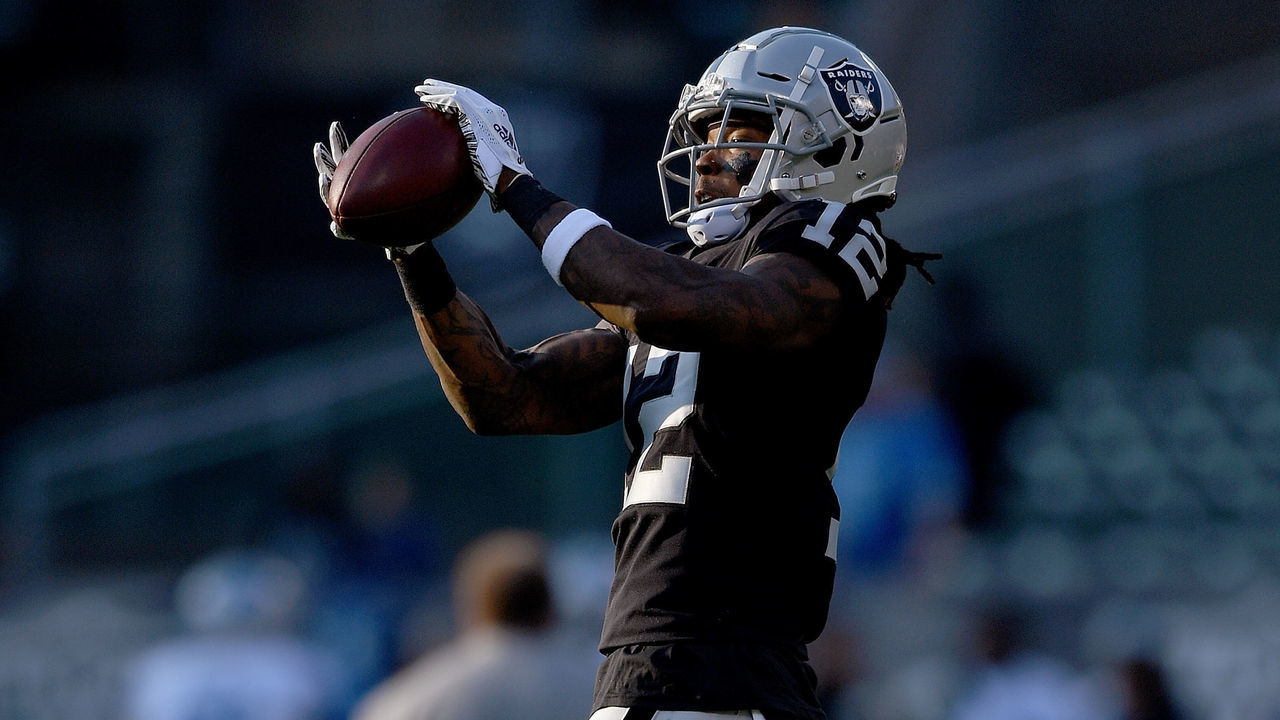 OAKLAND, CA - AUGUST 10: Martavis Bryant #12 of the Oakland Raiders warms up during pregame warm ups prior to the start of a preseason NFL football game against the Detroit Lions at Oakland Alameda Coliseum on August 10, 2018 in Oakland, California.