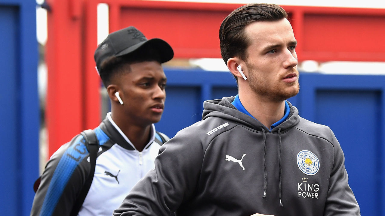 LONDON, ENGLAND - APRIL 28: Ben Chilwell of Leicester City and Demarai Gray arrive prior to the Premier League match between Crystal Palace and Leicester City at Selhurst Park on April 28, 2018 in London, England.