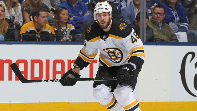 TORONTO, ON - APRIL 23: David Krejci #46 of the Boston Bruins skates against the Toronto Maple Leafs in Game Six of the Eastern Conference First Round in the 2018 Stanley Cup Play-offs at the Air Canada Centre on April 23, 2018 in Toronto, Ontario, Canada. The Maple Leafs defeated the Bruins 3-1. *** Local Caption *** David Krejci