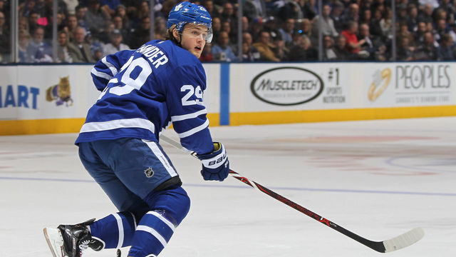 TORONTO, ON - MARCH 31: William Nylander #29 of the Toronto Maple Leafs skates against the Winnipeg Jets during an NHL game at the Air Canada Centre on March 31, 2018 in Toronto, Ontario, Canada. The Jets defeated the Maple Leafs 3-1. *** Local Caption *** William Nylander