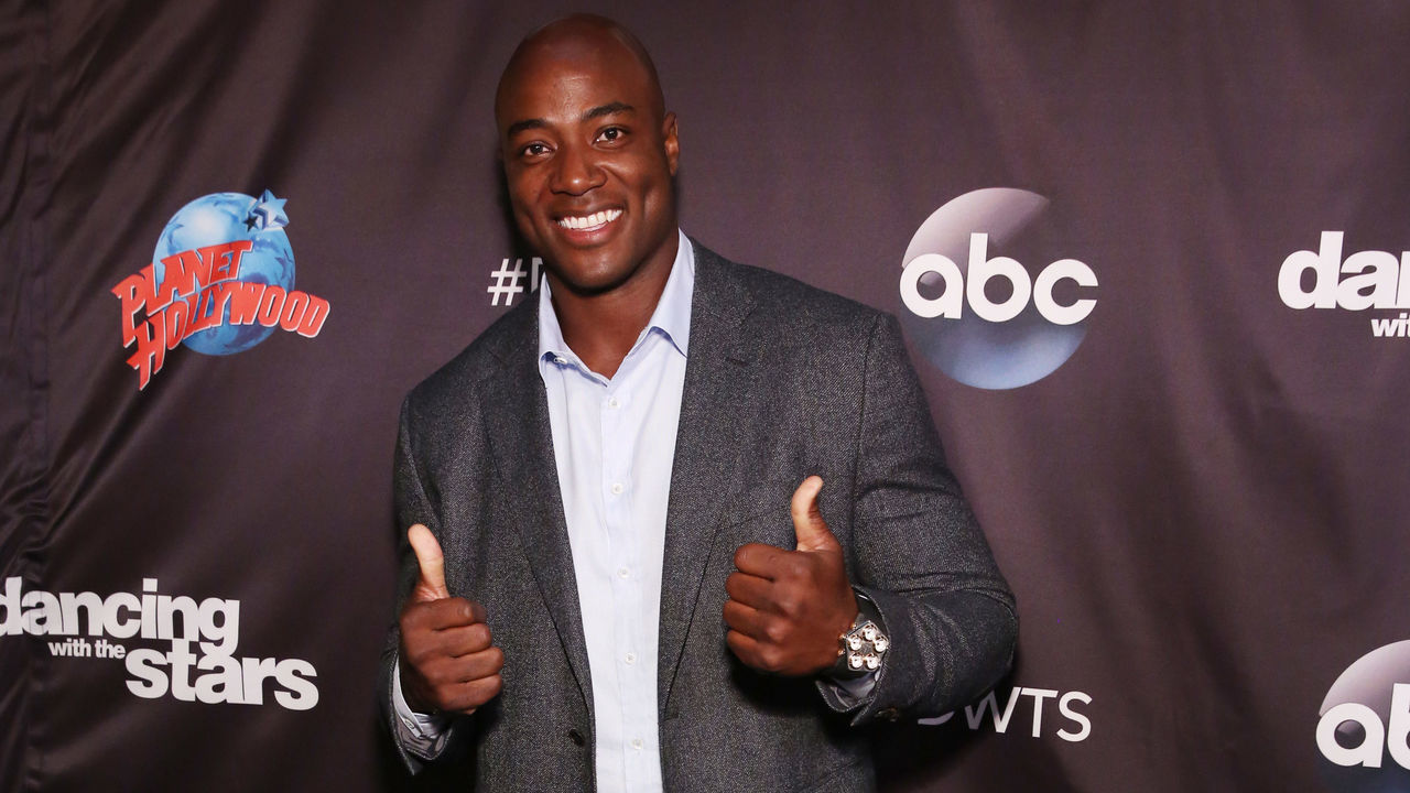 NEW YORK, NY - SEPTEMBER 12: DeMarcus Ware attends Dancing With The Stars Season 27 Cast Reveal Red Carpet At Planet Hollywood Times Square at Planet Hollywood Times Square on September 12, 2018 in New York City.