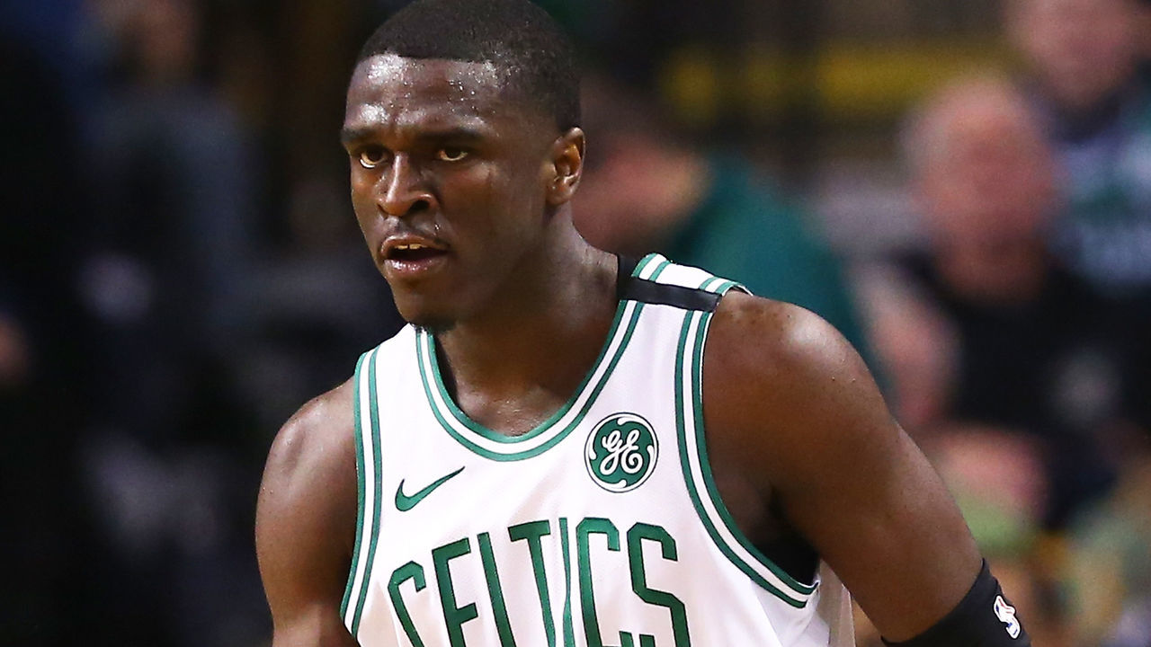 BOSTON, MA - APRIL 6: Jabari Bird #26 of the Boston Celtics look son during a game against the Chicago Bulls at TD Garden on April 6, 2018 in Boston, Massachusetts. *** Local Caption ***