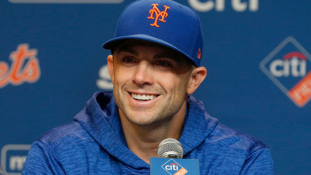 NEW YORK, NY - SEPTEMBER 13: David Wright #5 of the New York Mets speaks during a press conference prior to the first game of a double header against the Miami Marlins at Citi Field on September 13, 2018 in the Flushing neighborhood of the Queens borough of New York City.