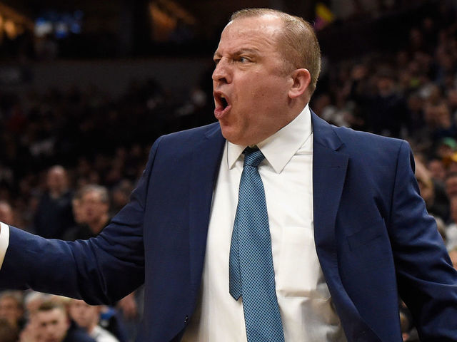 MINNEAPOLIS, MN - APRIL 11: Head coach Tom Thibodeau of the Minnesota Timberwolves reacts during the third quarter of the game against the Denver Nuggets on April 11, 2018 at the Target Center in Minneapolis, Minnesota. The Timberwolves defeated the Nuggets 112-106.