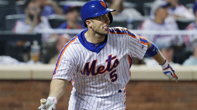 NEW YORK, NY - MAY 27: David Wright #5 of the New York Mets hits a home run in the fourth inning against the Los Angeles Dodgers during their game at Citi Field on May 27, 2016 in New York City.