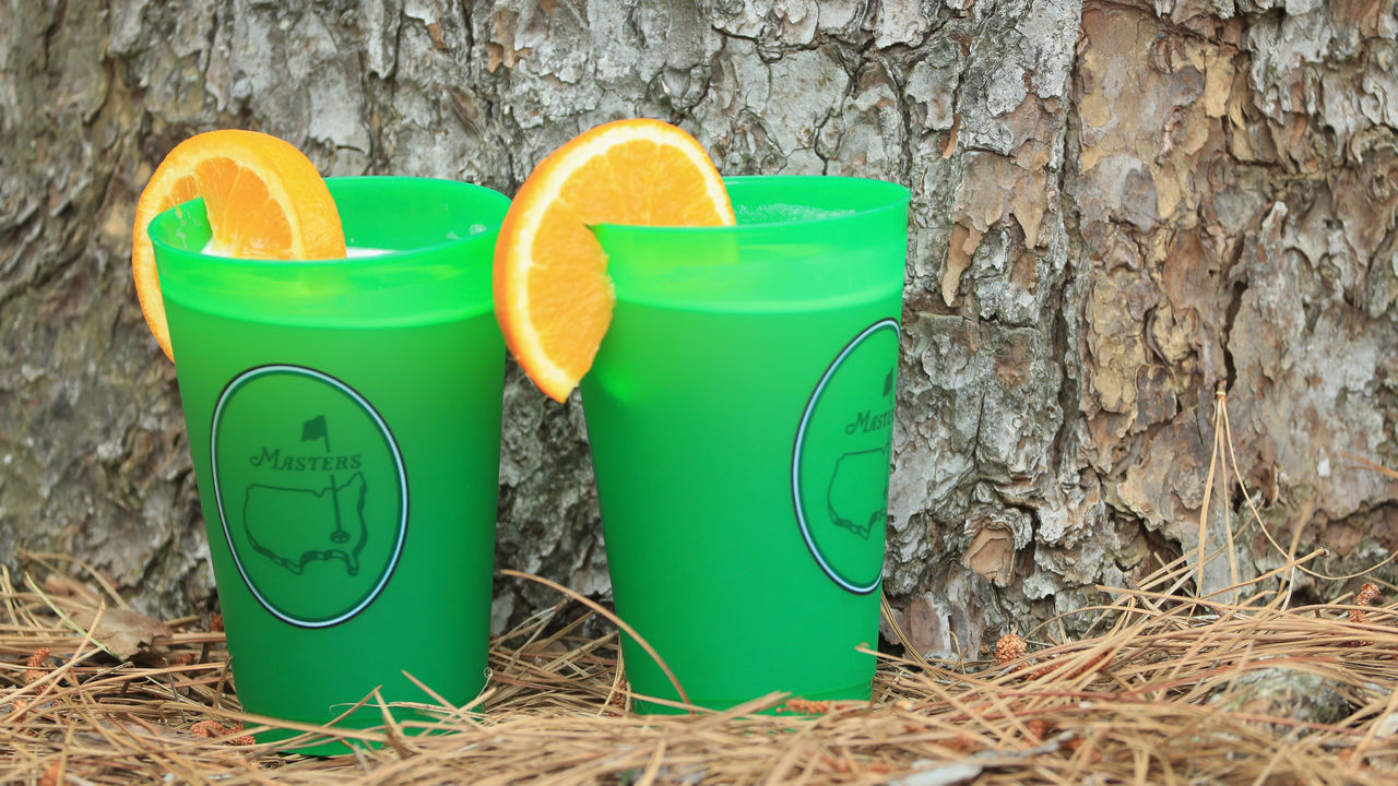 AUGUSTA, GA - APRIL 10: Two beers are seen during the final round of the 2016 Masters Tournament at the Augusta National Golf Club on April 10, 2016 in Augusta, Georgia.