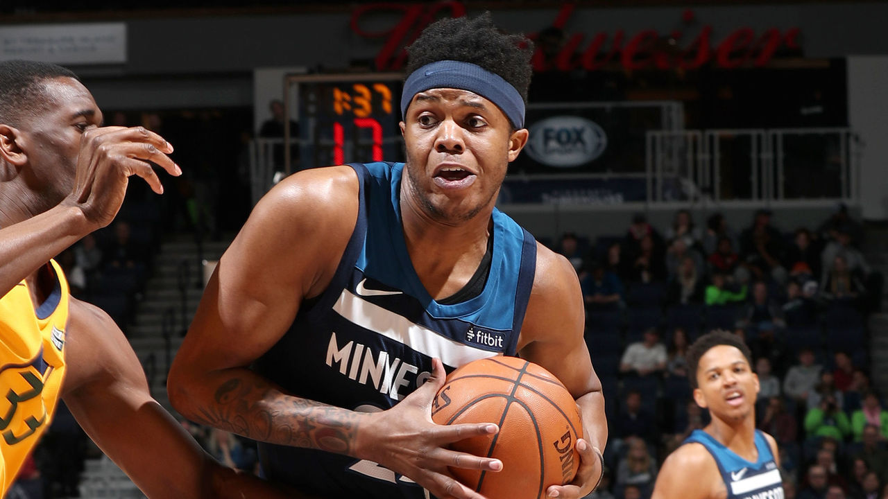 MINNEAPOLIS, MN - APRIL 1: Justin Patton #24 of the Minnesota Timberwolves handles the ball against the Utah Jazz on April 1, 2018 at Target Center in Minneapolis, Minnesota. Mandatory Copyright Notice: Copyright 2018 NBAE