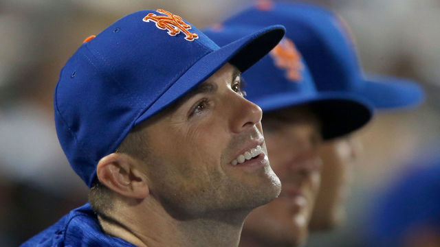 NEW YORK, NY - SEPTEMBER 13: David Wright #5 of the New York Mets looks on from the dugout during a game against the Miami Marlins in game two of a doubleheader at Citi Field on September 13, 2018 in the Flushing neighborhood of the Queens borough of New York City.