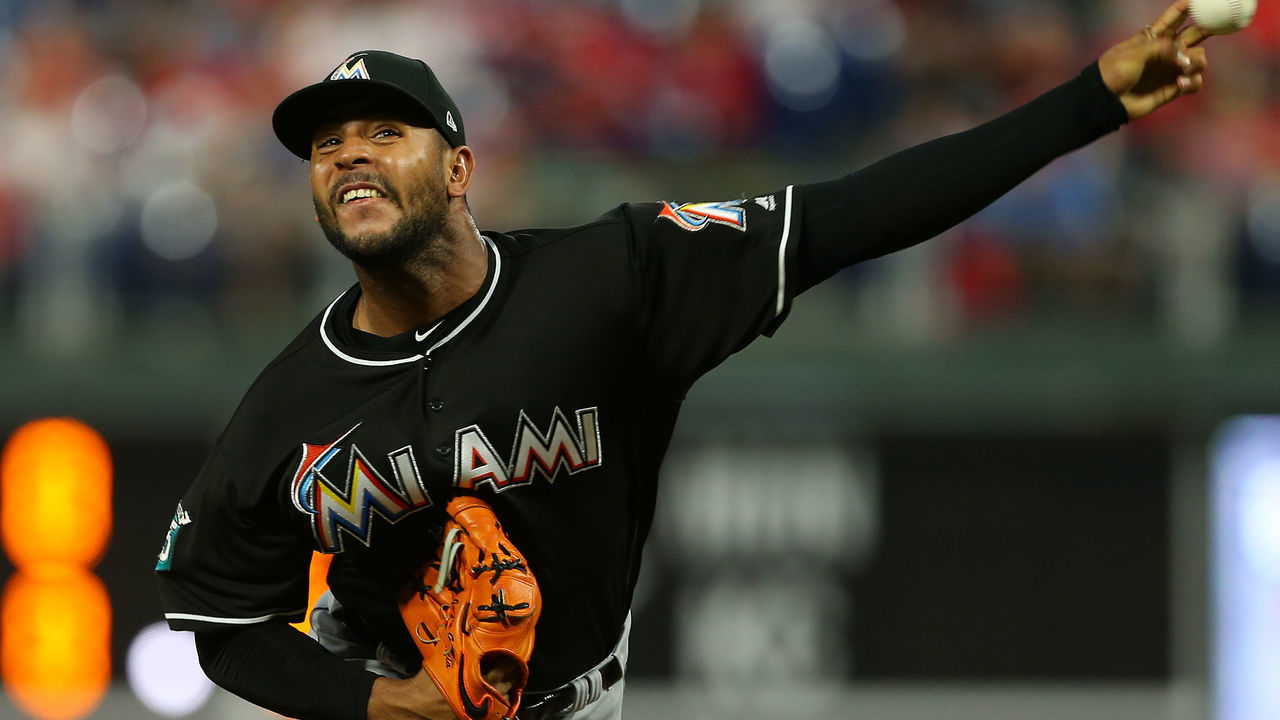 PHILADELPHIA, PA - SEPTEMBER 15: Pitcher Jarlin Garcia #66 of the Miami Marlins delivers a pitch against the Philadelphia Phillies during the first inning of a game at Citizens Bank Park on September 15, 2018 in Philadelphia, Pennsylvania.