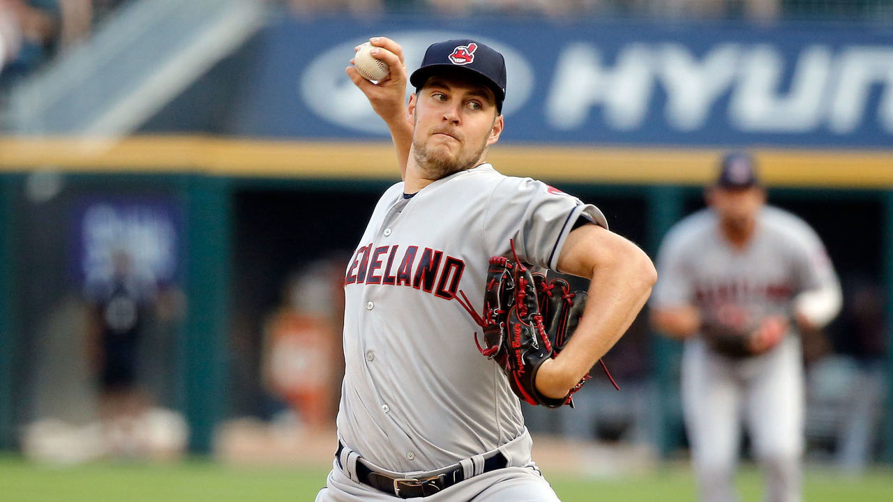 CHICAGO, IL - AUGUST 11: Trevor Bauer #47 of the Cleveland Indians pitches against the Chicago White Sox during the first inning at Guaranteed Rate Field on August 11, 2018 in Chicago, Illinois.