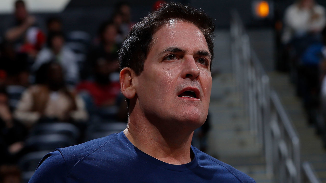 ATLANTA, GA - DECEMBER 23: Mark Cuban, owner of the Dallas Mavericks, reacts during the game against the Atlanta Hawks at Philips Arena on December 23, 2017 in Atlanta, Georgia.