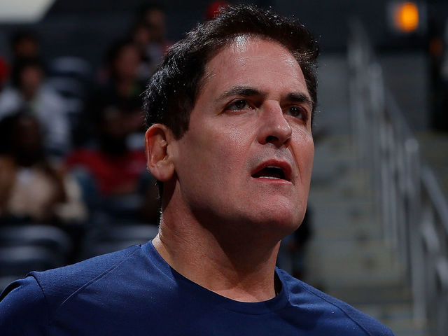 ATLANTA, GA - DECEMBER 23: Mark Cuban, owner of the Dallas Mavericks, reacts during the game against the Atlanta Hawks at Philips Arena on December 23, 2017 in Atlanta, Georgia.