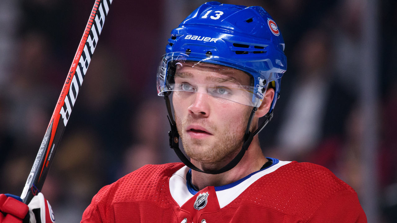 MONTREAL, QC - SEPTEMBER 19: Montreal Canadiens left wing Max Domi (13) looks on during the first period of the NHL preseason game between the New Florida Panthers and the Montreal Canadiens on September 19, 2018, at the Bell Centre in Montreal, QC