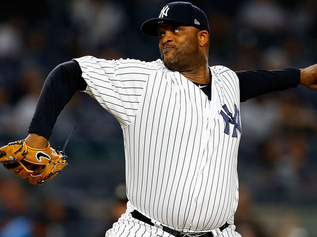 NEW YORK, NY - SEPTEMBER 21: CC Sabathia #52 of the New York Yankees pitches in the first inning against the Baltimore Orioles at Yankee Stadium on September 21, 2018 in the Bronx borough of New York City.