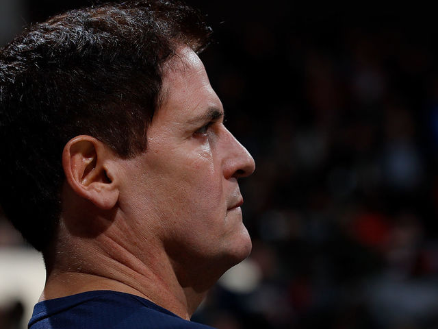 ATLANTA, GA - DECEMBER 23: Mark Cuban, owner of the Dallas Mavericks, looks on in the final seconds of their 112-107 loss to the Atlanta Hawks at Philips Arena on December 23, 2017 in Atlanta, Georgia.
