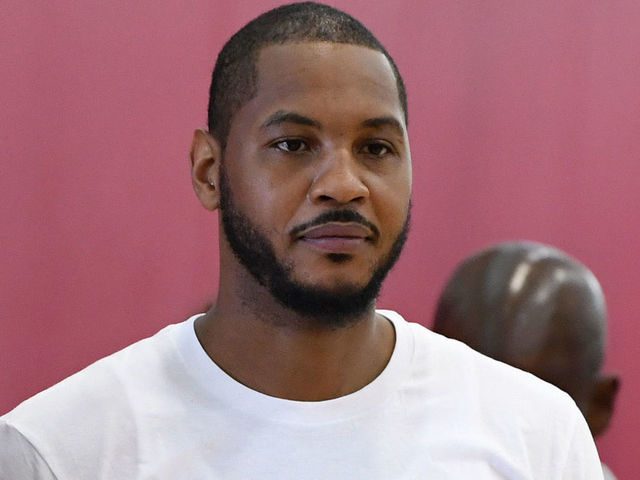 LAS VEGAS, NV - JULY 27: Carmelo Anthony attends a practice session at the 2018 USA Basketball Men's National Team minicamp at the Mendenhall Center at UNLV on July 27, 2018 in Las Vegas, Nevada.