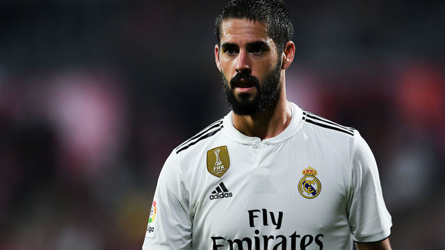GIRONA, SPAIN - AUGUST 26: Isco Alarcon of Real Madrid CF looks on during the La Liga match between Girona FC and Real Madrid CF at Montilivi Stadium on August 26, 2018 in Girona, Spain.