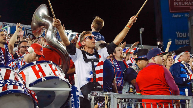 NASHVILLE, TN - SEPTEMBER 11: Fans of the USA cheer during a friendly match against Mexico at Nissan Stadium on September 11, 2018 in Nashville, Tennessee.