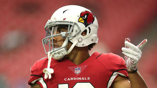 GLENDALE, AZ - SEPTEMBER 09: Wide receiver Christian Kirk #13 of the Arizona Cardinals warms up before the game against the Washington Redskins at State Farm Stadium on September 9, 2018 in Glendale, Arizona.