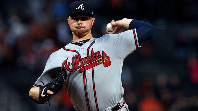 SAN FRANCISCO, CA - SEPTEMBER 10: Sean Newcomb #15 of the Atlanta Braves pitches against the San Francisco Giants during the first inning at AT&T Park on September 10, 2018 in San Francisco, California.