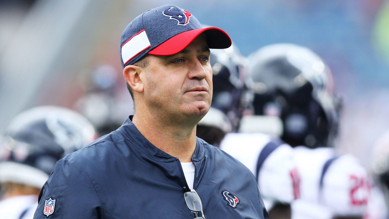 FOXBOROUGH, MA - SEPTEMBER 09: Head coach Bill O'Brien of the Houston Texans looks on before the game against the New England Patriots at Gillette Stadium on September 9, 2018 in Foxborough, Massachusetts.