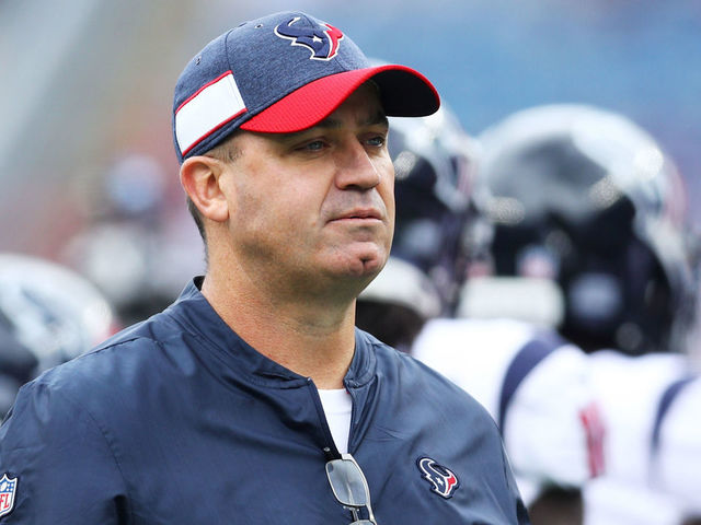 FOXBOROUGH, MA - SEPTEMBER 09: Head coach Bill O'Brien of the Houston Texans looks on before the game against the New England Patriots at Gillette Stadium on September 9, 2018 in Foxborough, Massachusetts.