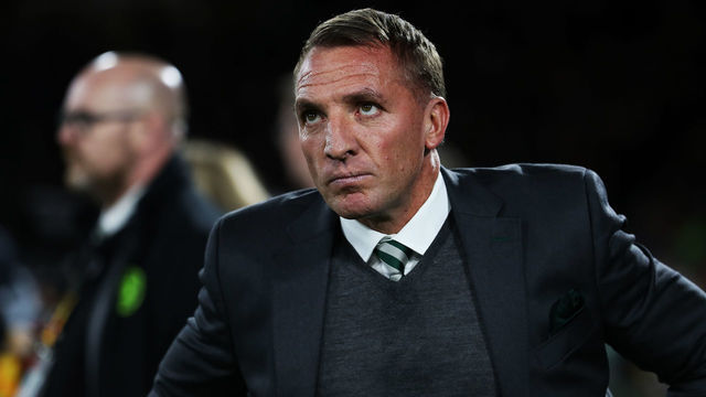 GLASGOW, SCOTLAND - SEPTEMBER 20: Celtic manager Brendan Rodgers is seen during the UEFA Europa League Group B match between Celtic and Rosenborg at Celtic Park on September 20, 2018 in Glasgow, United Kingdom.