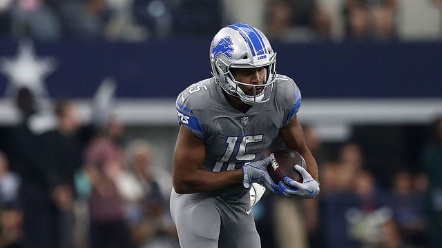 ARLINGTON, TX - SEPTEMBER 30: Golden Tate #15 of the Detroit Lions at AT&T Stadium on September 30, 2018 in Arlington, Texas.