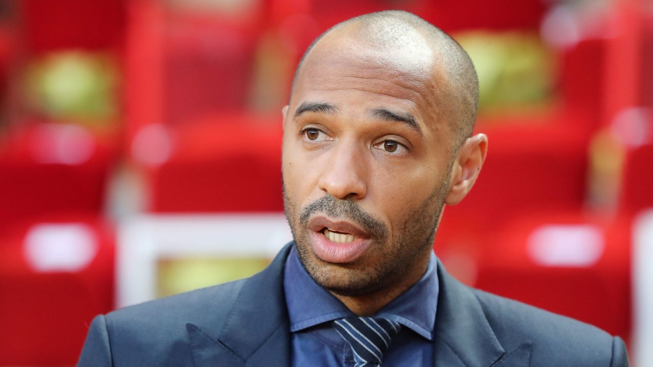 Belgium's national football team assistant coach Thierry Henry looks on prior to the UEFA Champions League first round football match between AS Monaco and Atletico Madrid at the Stade Louis II, in Monaco, on September 18, 2018.