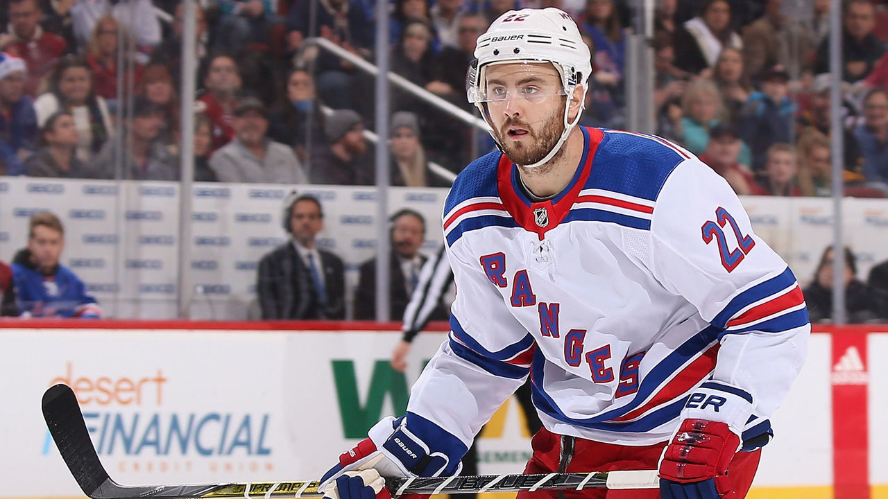 GLENDALE, AZ - JANUARY 06: Kevin Shattenkirk #22 of the New York Rangers in action during the NHL game against the Arizona Coyotes at Gila River Arena on January 6, 2018 in Glendale, Arizona. The Rangers defeated the Coyotes 2-1 in an overtime shootout.