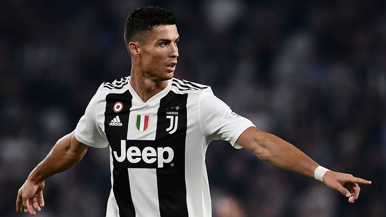 Juventus' Portuguese forward Cristiano Ronaldo gestures during the Italian Serie A football match Juventus vs Napoli on September 29, 2018 at the Juventus stadium in Turin.