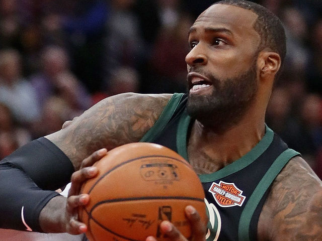 CHICAGO, IL - MARCH 23: Shabazz Muhammad #15 of the Milwaukee Bucks drives against David Nwaba #11 of the Chicago Bulls at the United Center on March 23, 2018 in Chicago, Illinois.