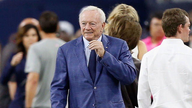 HOUSTON, TX - OCTOBER 07: Jerry Jones, owner of the Dallas Cowboys walks on the field at NRG Stadium on October 7, 2018 in Houston, Texas. Houston won 19-16 in overtime.