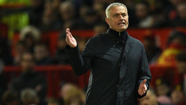 Manchester United's Portuguese manager Jose Mourinho gestures during the English Premier League football match between Manchester United and Newcastle at Old Trafford in Manchester, north west England, on October 6, 2018.