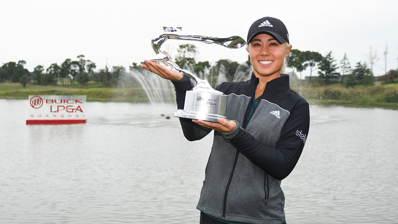 SHANGHAI, CHINA - OCTOBER 21: Danielle Kang of the United States celebrates after winning the Buick LPGA Shanghai 2018 at Shanghai Qizhong Garden Golf Club on October 21, 2018 in Shanghai, China.