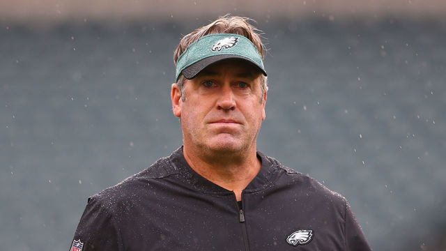 PHILADELPHIA, PA - SEPTEMBER 23: Head coach Doug Pederson of the Philadelphia Eagles looks on before the game against the Indianapolis Colts at Lincoln Financial Field on September 23, 2018 in Philadelphia, Pennsylvania.