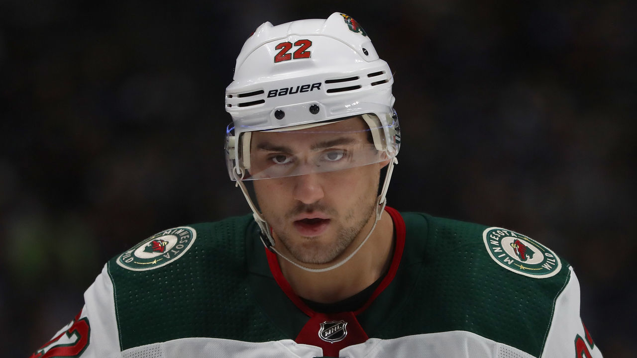 DENVER, CO - OCTOBER 04: Nino Niederreiter#22 of the Minnesota Wild plays the Colorado Avalanche at the Pepsi Center on October 4, 2018 in Denver, Colorado.