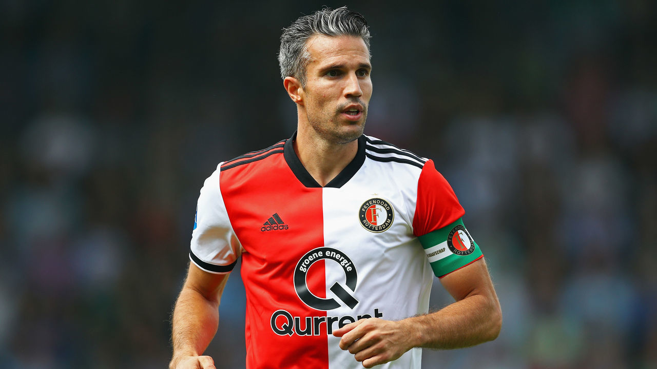 DOETINCHEM, NETHERLANDS - AUGUST 12: Robin van Persie of Feyenoord looks on during the Eredivisie match between De Graafschap and Feyenoord at Stadion De Vijverberg on August 12, 2018 in Doetinchem, Netherlands.