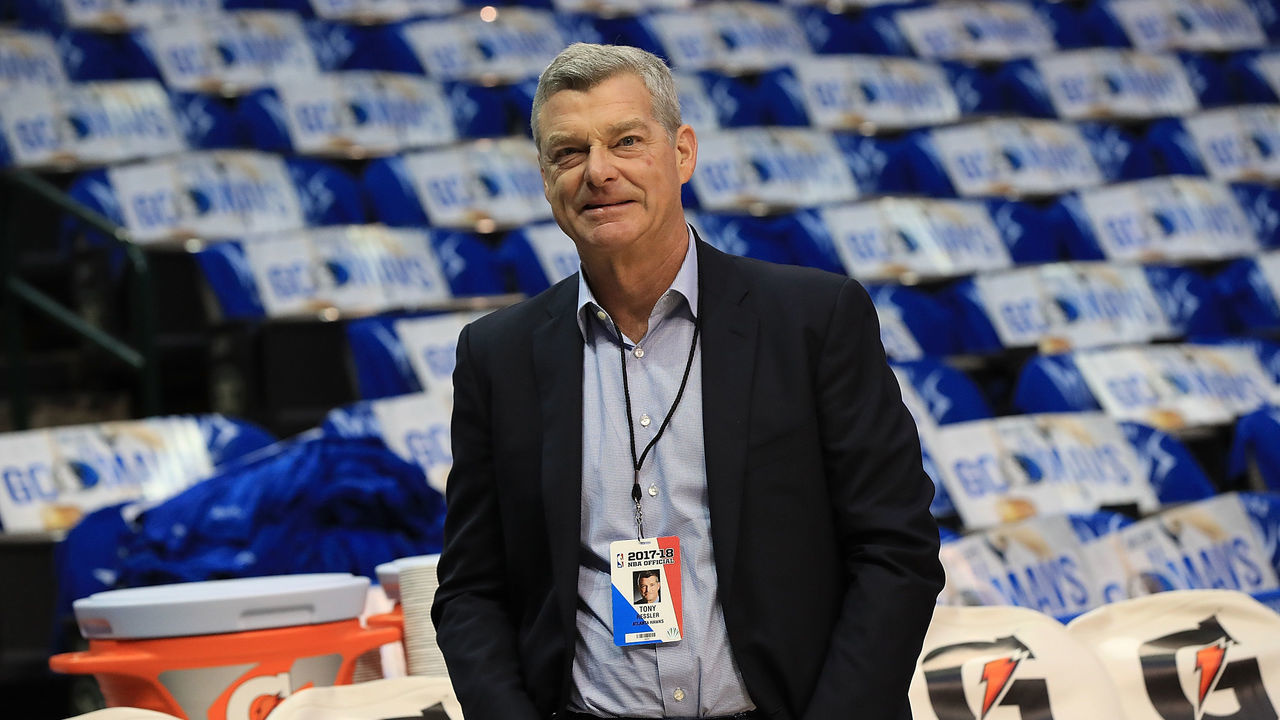 DALLAS, TX - OCTOBER 18: Tony Ressler, owner of the Atlanta Hawks before a game against the Dallas Mavericks at American Airlines Center on October 18, 2017 in Dallas, Texas.