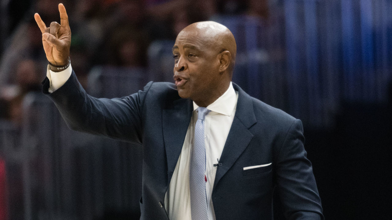 CLEVELAND, OH - MARCH 19: Interim head coach Larry Drew of the Cleveland Cavaliers yells to his team during the first half against the Milwaukee Bucks at Quicken Loans Arena on March 19, 2018 in Cleveland, Ohio.