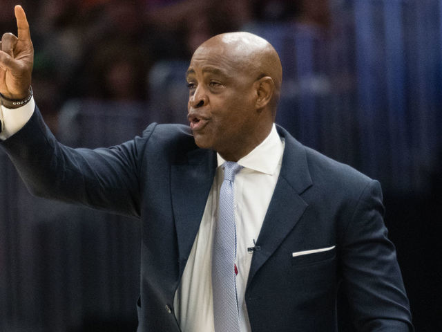 CLEVELAND, OH - MARCH 19: Interim head coach Larry Drew of the Cleveland Cavaliers yells to his team during the first half against the Milwaukee Bucks at Quicken Loans Arena on March 19, 2018 in Cleveland, Ohio.