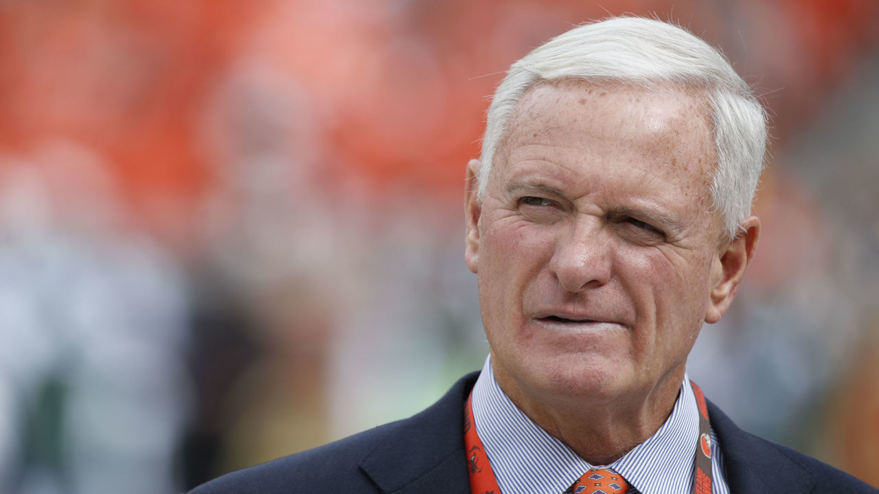 CLEVELAND, OH - OCTOBER 08: Cleveland Browns owner Jimmy Haslam is seen before the game against the New York Jets at FirstEnergy Stadium on October 8, 2017 in Cleveland, Ohio.