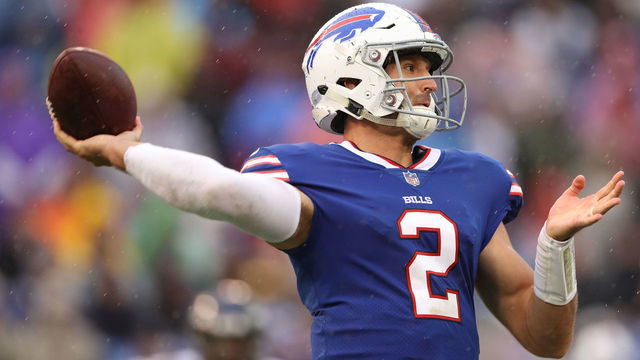 BALTIMORE, MD - SEPTEMBER 09: Quarterback Nathan Peterman #2 of the Buffalo Bills throws a pass against the Baltimore Ravens at M&T Bank Stadium on September 9, 2018 in Baltimore, Maryland.
