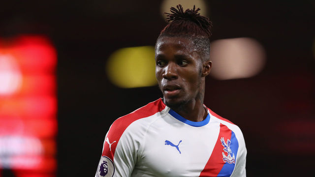 BOURNEMOUTH, ENGLAND - OCTOBER 01: Wilfried Zaha of Crystal Palace during the Premier League match between AFC Bournemouth and Crystal Palace at Vitality Stadium on October 1, 2018 in Bournemouth, United Kingdom.