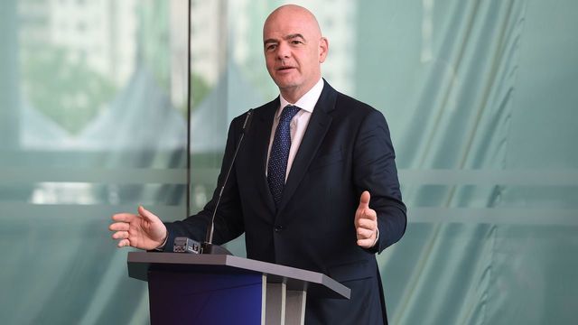 FIFA president Gianni Infantino speaks during the inauguration of the Asian Football Confederation (AFC) new headquarters in Kuala Lumpur on October 30, 2018.