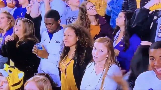 Unamused LSU fan goes viral during Alabama shutout