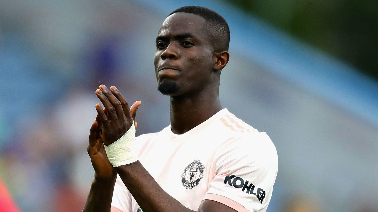BURNLEY, ENGLAND - SEPTEMBER 02: Eric Bailly of Manchester United applauds the crowd after winning the Premier League match between Burnley FC and Manchester United at Turf Moor on September 2, 2018 in Burnley, United Kingdom.