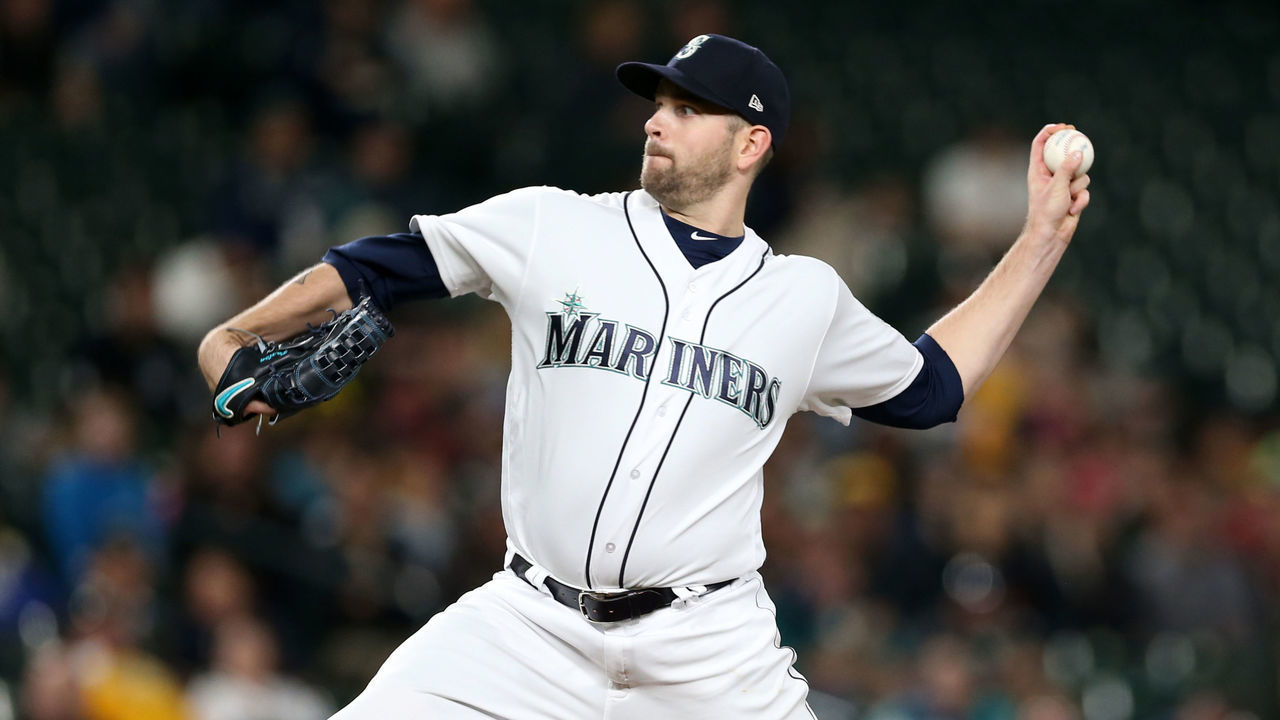 SEATTLE - SEPTEMBER 24: James Paxton #65 of the Seattle Mariners pitches during the game against the Oakland Athletics at Safeco Field on September 24, 2018 in Seattle, Washington. The Athletics defeated the Mariners 7-3.